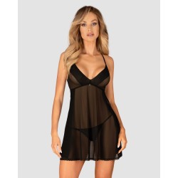 Latinesa babydoll et String - Noire