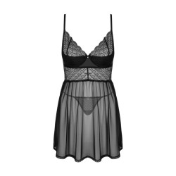 Chemeris babydoll et String - Noire