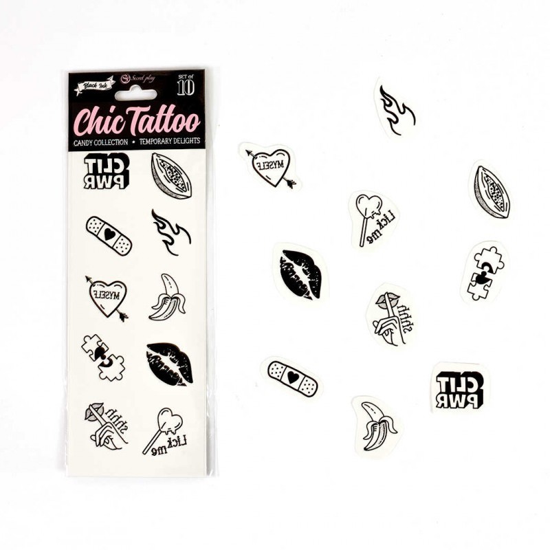 Candy collection - Tatouages temporaires pack de 10