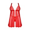 Elianes babydoll et string - Rouge