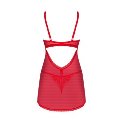 Chilisa babydoll et string - Rouge