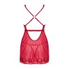 Lacelove babydoll et String - Rouge