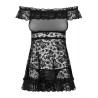 Flores babydoll - Noir