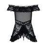 Flores babydoll - Noir