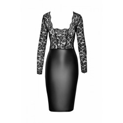 F295 Euphoria Robe midi en dentelle et wetlook