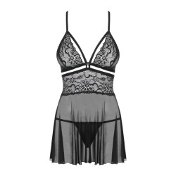 838-BAB-1 babydoll - Noir