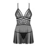 838-BAB-1 babydoll - Noir