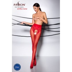 TI006R Collants ouverts 30 DEN - Rouge 