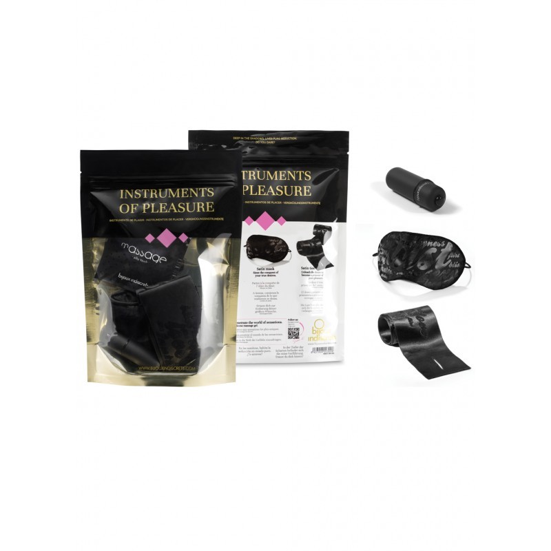 Coffret Plaisir - Masque, liens sensuels, stimulateur, dosette