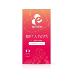 Préservatifs nervurés et perlés Easyglide - 10 pièces