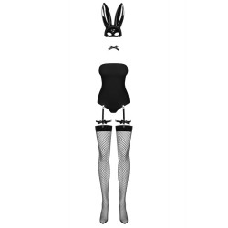 Bunny Costume 4 pcs - Noir