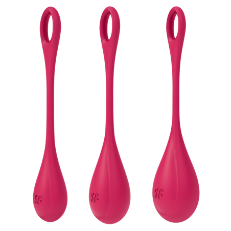 Boules de Geisha Satisfyer Yoni Power 1 - Set de 3 - Rouge