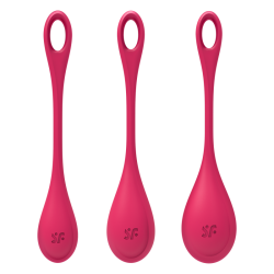 Boules de Geisha Satisfyer Yoni Power 1 - Set de 3 - Rouge