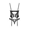 Lune Bellis corset et string - Noirs