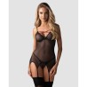 Novenes corset et string - Noir