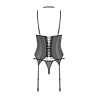 Donarella corset et string - Noir NP