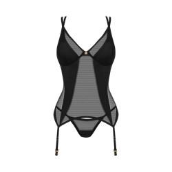 Nesari corset et string - Noir