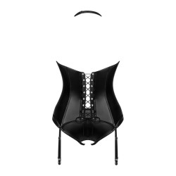 Viranes corset et string - Noir