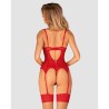 Ingridia corset et string - Rouge