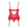 Ingridia corset et string - Rouge