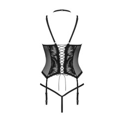 Alessya Corset et string noir