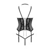 Alessya Corset et string noir