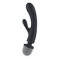 Triple lover Rabbit et Wand Satisfyer - Noir