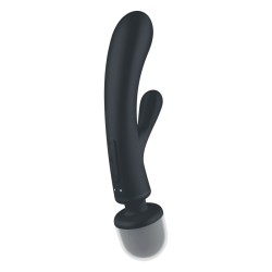 Triple lover Rabbit et Wand Satisfyer - Noir