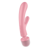 Triple lover Rabbit et Wand Satisfyer - Rose