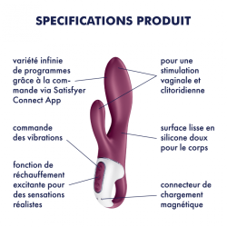 Vibromasseur rabbit chauffant Satisfyer Heated Affair - Violet