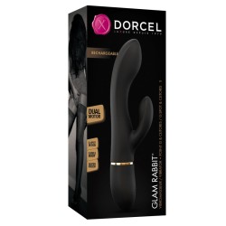 Vibromasseur Dorcel Glam Rabbit 21.8 cm - Noir et Or